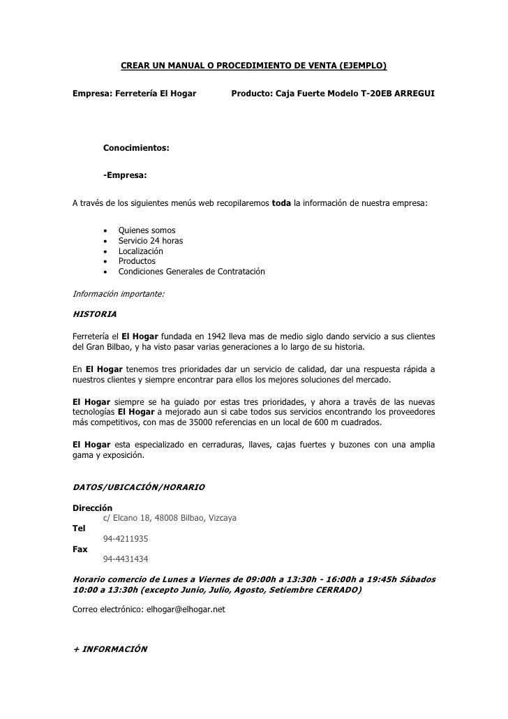 Manual Procedimiento Venta Manual Procedimiento Venta