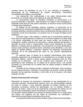 LA TRANSVERSALIDAD DEL CURRICULUM*Rita Ferrini | PDF