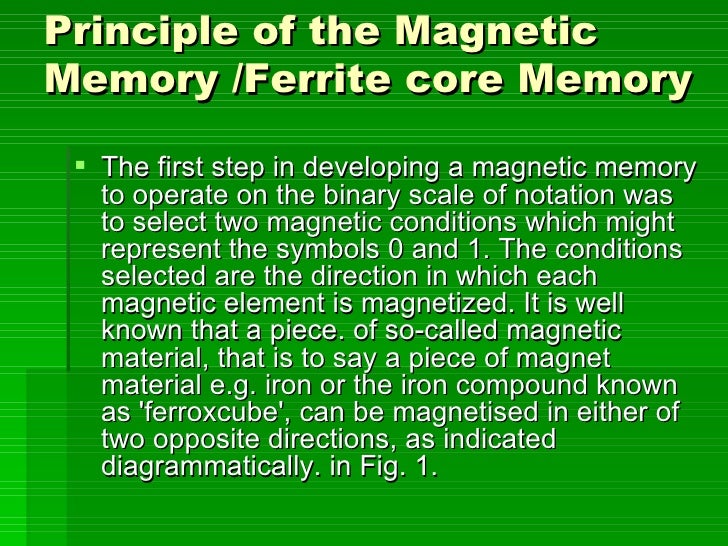 Ferrire core memory