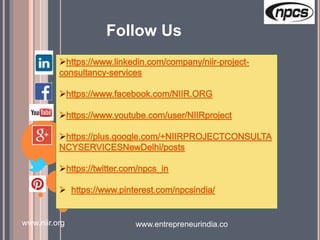 www.niir.org
Follow Us
www.entrepreneurindia.co
 
