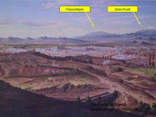 Panorama de Puebla Desde el Fuerte Guadalupe Popocatépec Iztaccíhuatl 