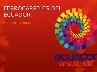FERROCARRILES DEL
ECUADOR
POR:CINTHIA ARIAS

 