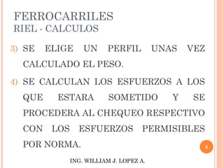 Que Es Riel FERROCARRILES - CALCULO DEL RIEL (PARTE I) | PPT