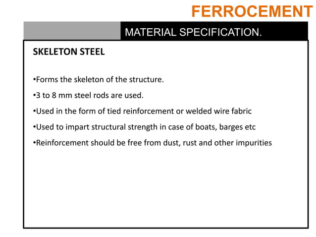 Ferrocement | PPTX | Geology | Science