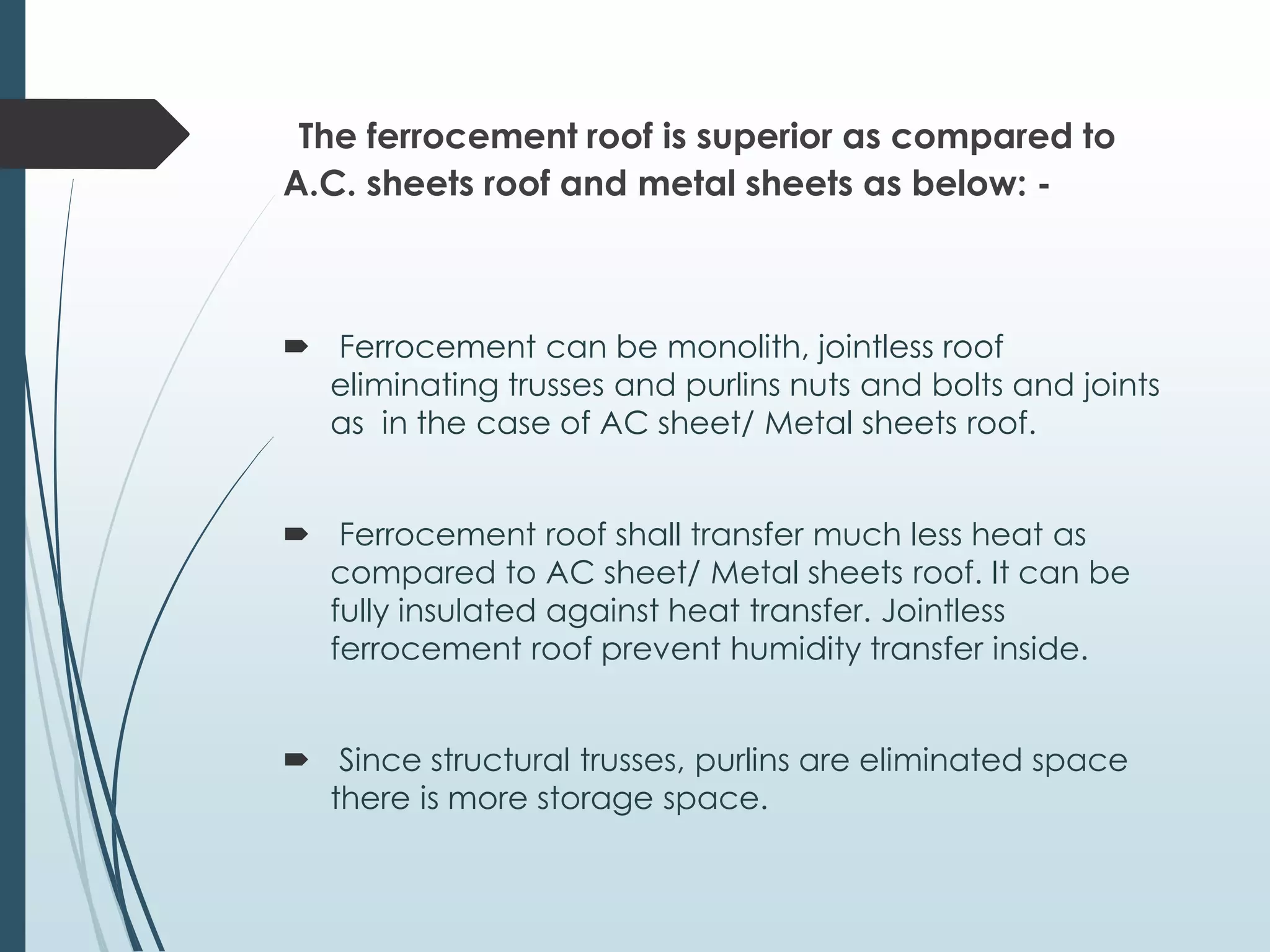 Ferrocement roof | PPTX