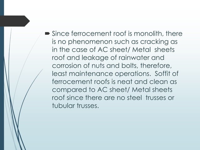 Ferrocement roof | PPTX