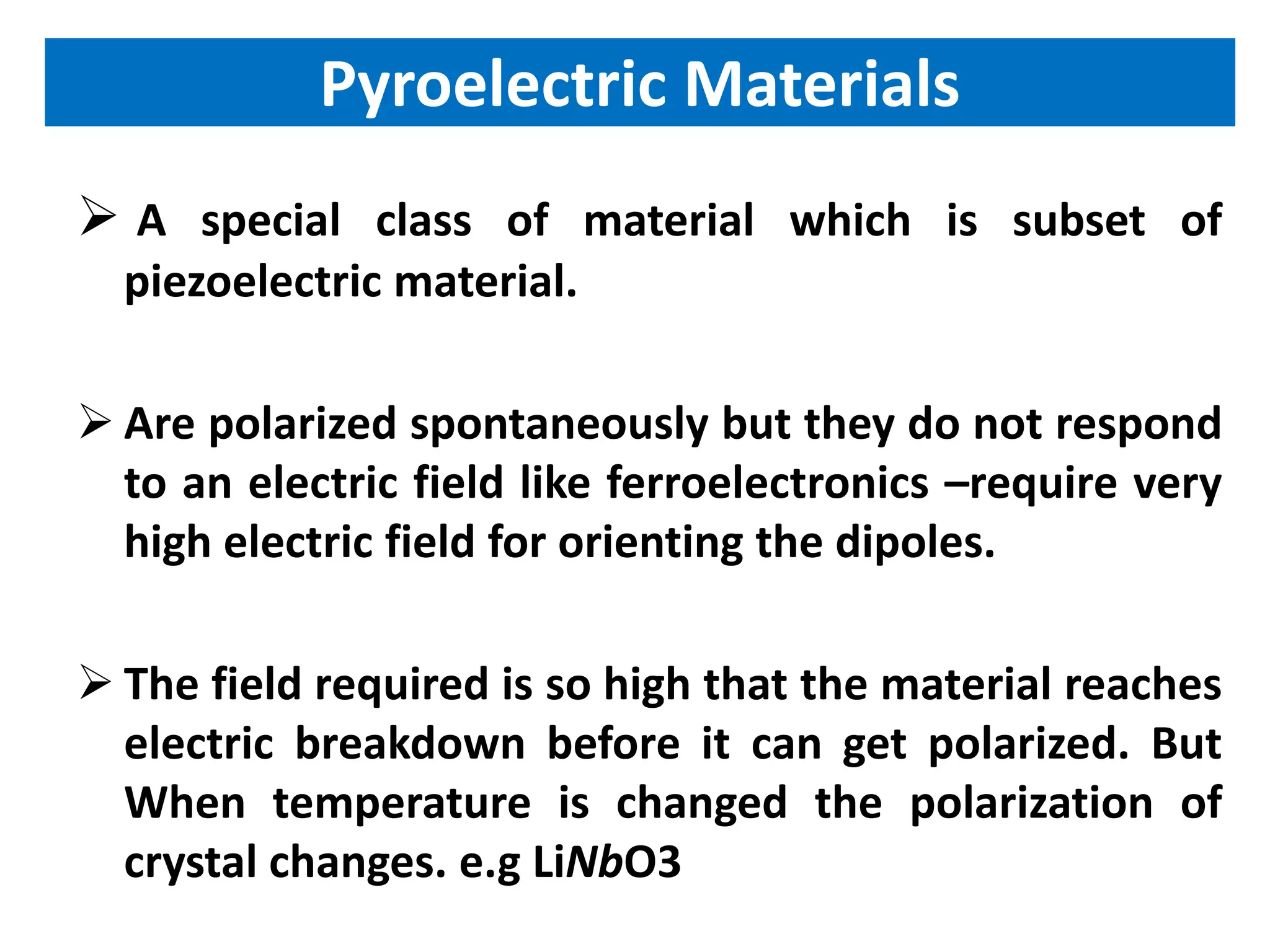 Ferroelectric and piezoelectric materials | PDF