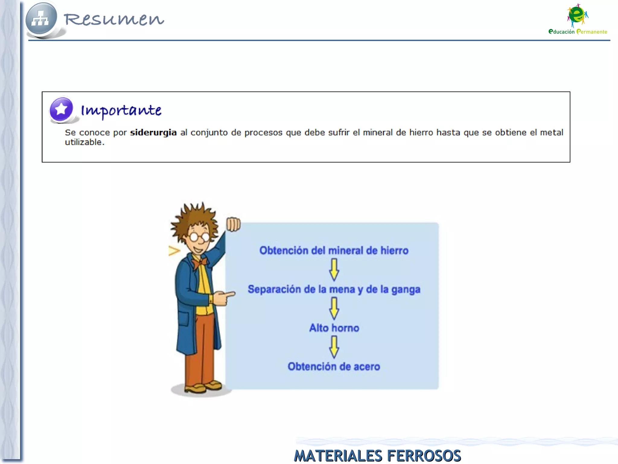 MATERIALES FERROSOSMATERIALES FERROSOS
 