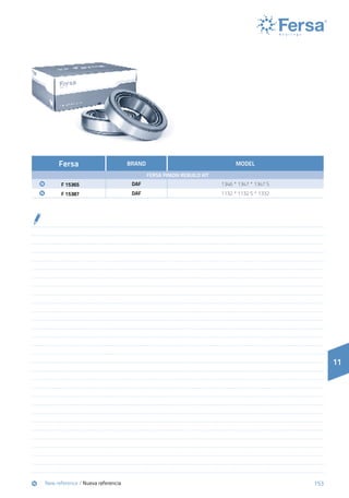 153
11
Fersa BRAND MODEL
FERSA PINION REBUILD KIT
	 	 F 15365 DAF 1346 * 1347 * 1347 S
	 	 F 15387 DAF 1132 * 1132 S * 1332
	New reference / Nueva referencia
 