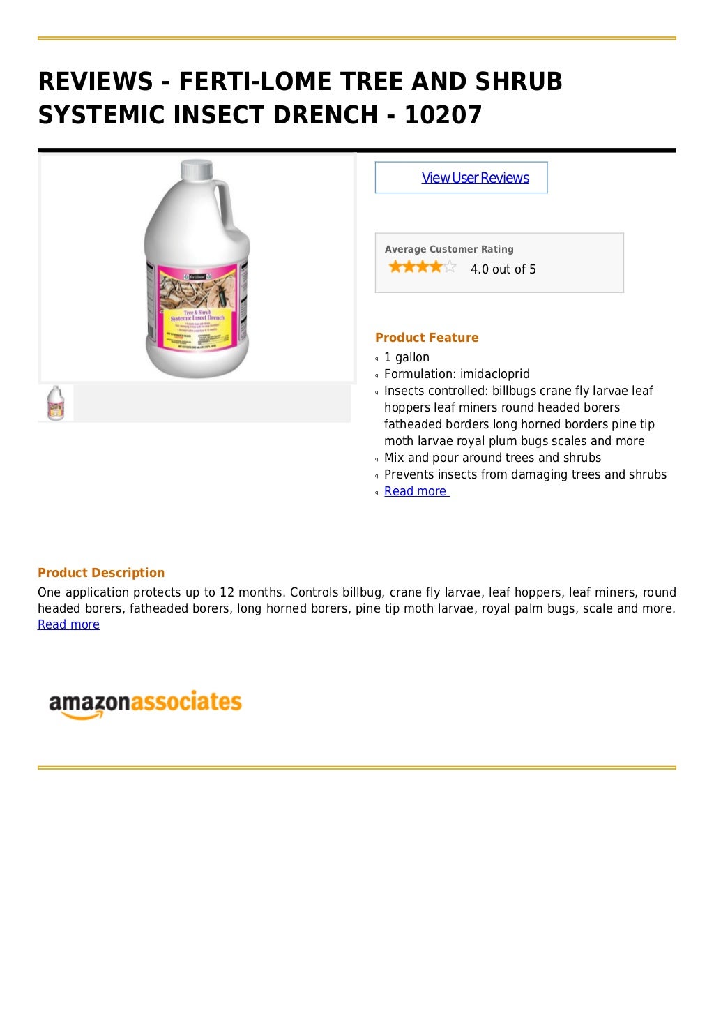 Ferti lome tree and shrub systemic insect drench 10207