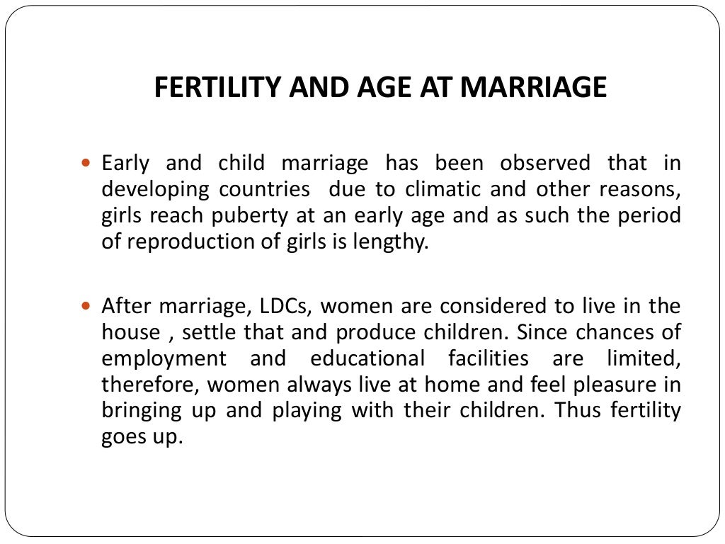 Fertility and its indicators