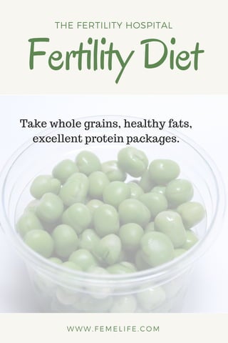 FertilityDiet
THE FERTILITY HOSPITAL
WWW.FEMELIFE.COM
Take whole grains, healthy fats,
excellent protein packages.