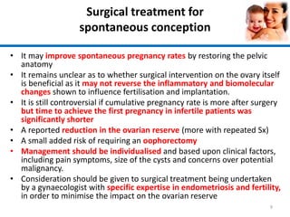 Fertility management in ovarian endometrioma | PPTX