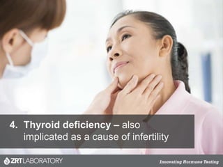 4. Thyroid deficiency – also
implicated as a cause of infertility