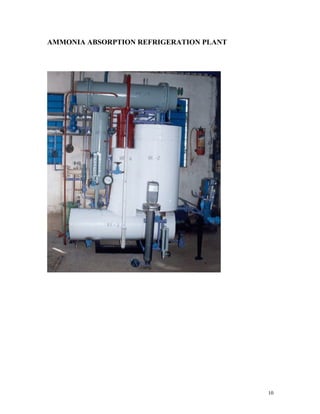 10
AMMONIA ABSORPTION REFRIGERATION PLANT
 