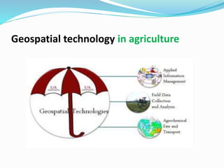 Geospatial technology in agriculture
 