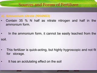 Acidulating Fertilizers | PPTX