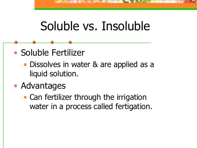 soluble and insoluble chemistry