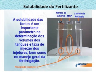 Solubilidade do Fertilizante
 