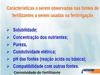 Corrosividade do Fertilizante
 