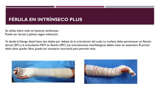 Técnicas de Vendajes y Férulas para Inmovilización Anatómica | PPTX