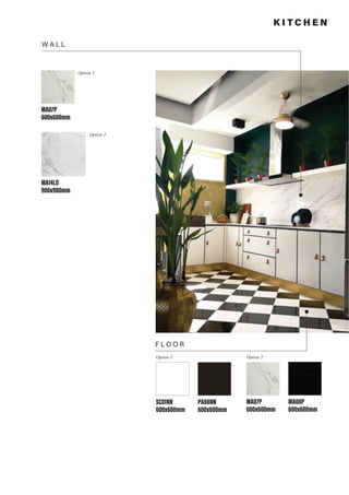 K I T C H E N
MA10P
600x1200mm
MA15
900x1800mm
Option 1
Option 2
756204
800x1800mm
Option 3
W A L L  C O U N T E R T O P
 