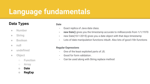 Basics of JavaScript