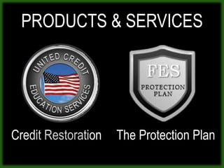 PRODUCTS & SERVICESCredit RestorationThe Protection Plan