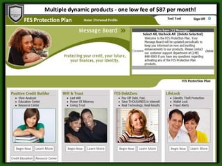 Multiple dynamic products - one low fee of $87 per month!
