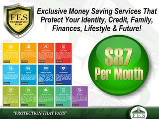 Exclusive Money Saving Services That
Protect Your Identity, Credit, Family,
Finances, Lifestyle & Future!
 