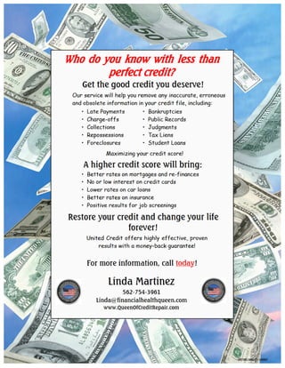 Just Because YOU Have BAD Credit, Doesn't Mean YOU Have To Keep It!
