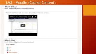 LMS – Moodle (Course Content)
 