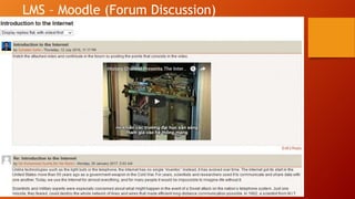 LMS – Moodle (Forum Discussion)
 