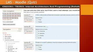 LMS – Moodle (Quiz)
 