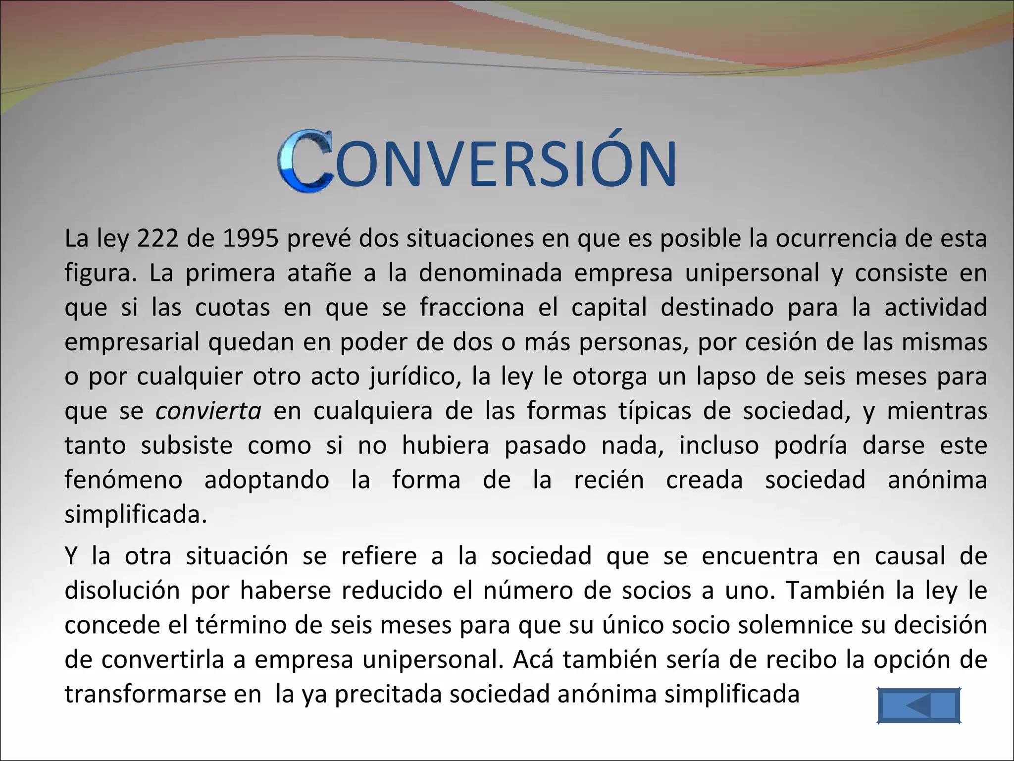 TRANFORMACION, FUSIÓN Y ESCISIÓN DE SOCIEDADES | PPT