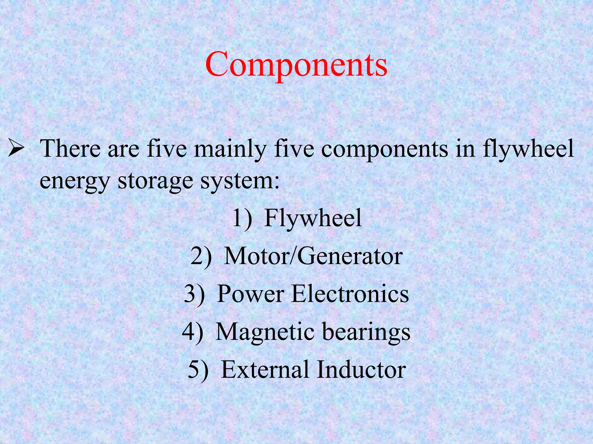 Flywheel Energy Storage System | PPTX