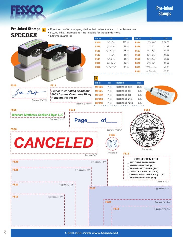 Federal Stamp & Seal (fessco) Catalog 2009
