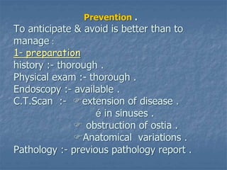 Fess complications presentation