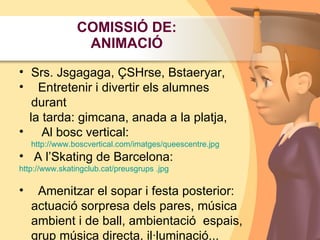 COMISSIÓ DE: REGALS- RECORDS Srs. R.Xds, Sra.AFgsa, Sr.Tñfgf.