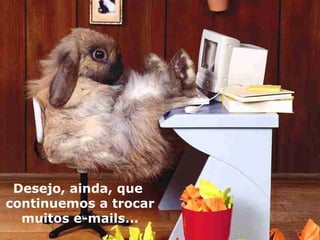 Desejo, ainda, que continuemos a trocar muitos e-mails...