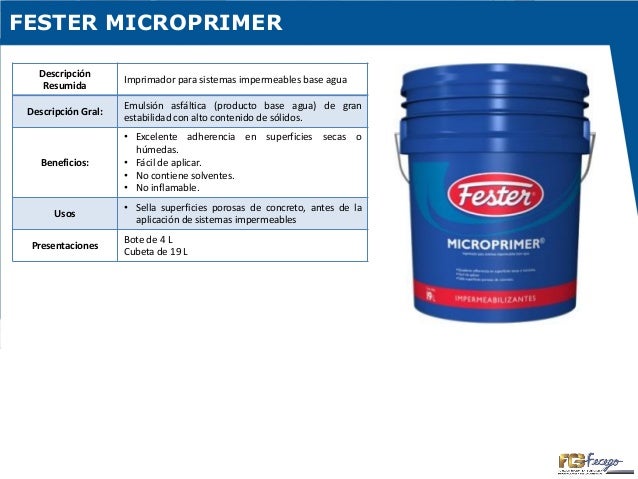 Hoja De Datos De Seguridad Impermeabilizante Fester