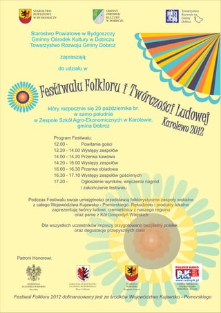Fest folk 2012 zaproszenie