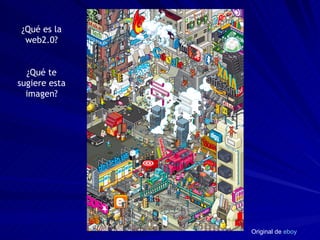 ¿Qué es la web2.0? ¿Qué te sugiere esta imagen? Original de  eboy 