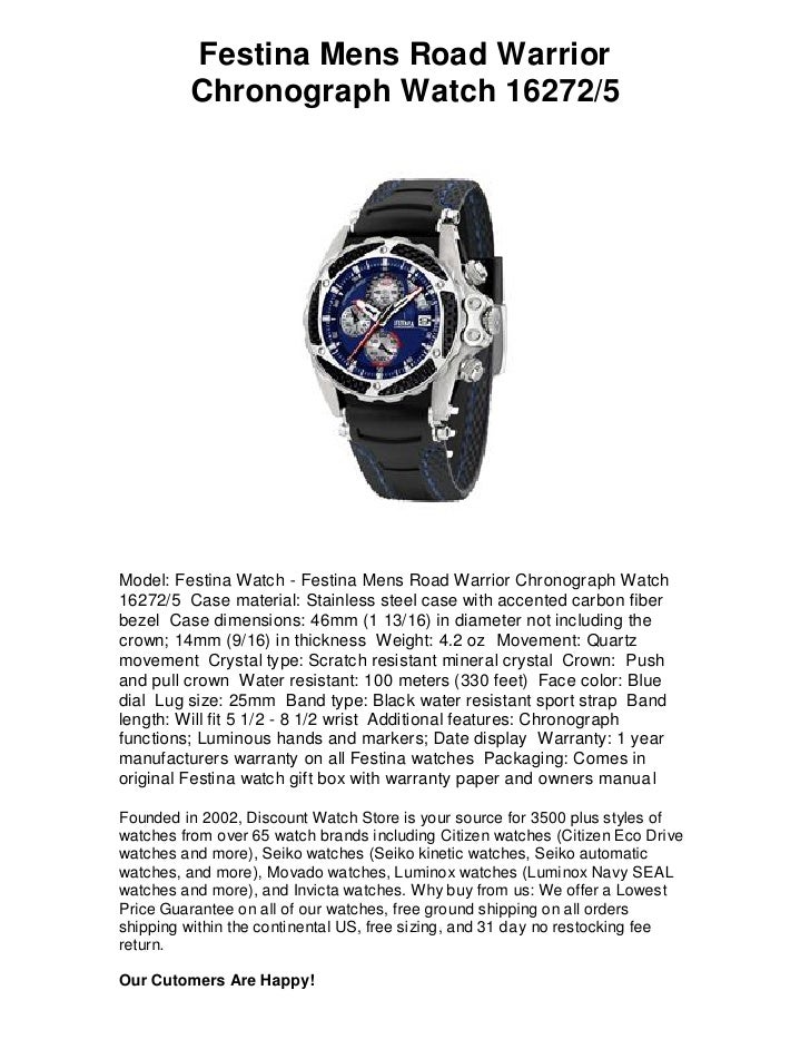 Festina mens road warrior chronograph watch 16272 5 - free shipping ...