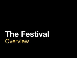 The Festival 
Overview 
 