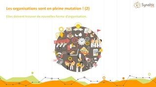 Les organisations sont en pleine mutation ! (2)
Elles doivent trouver de nouvelles forme d’organisation.
 