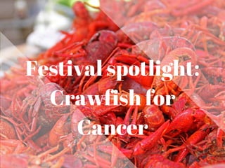 Festival spotlight:
Crawfish for
Cancer
 