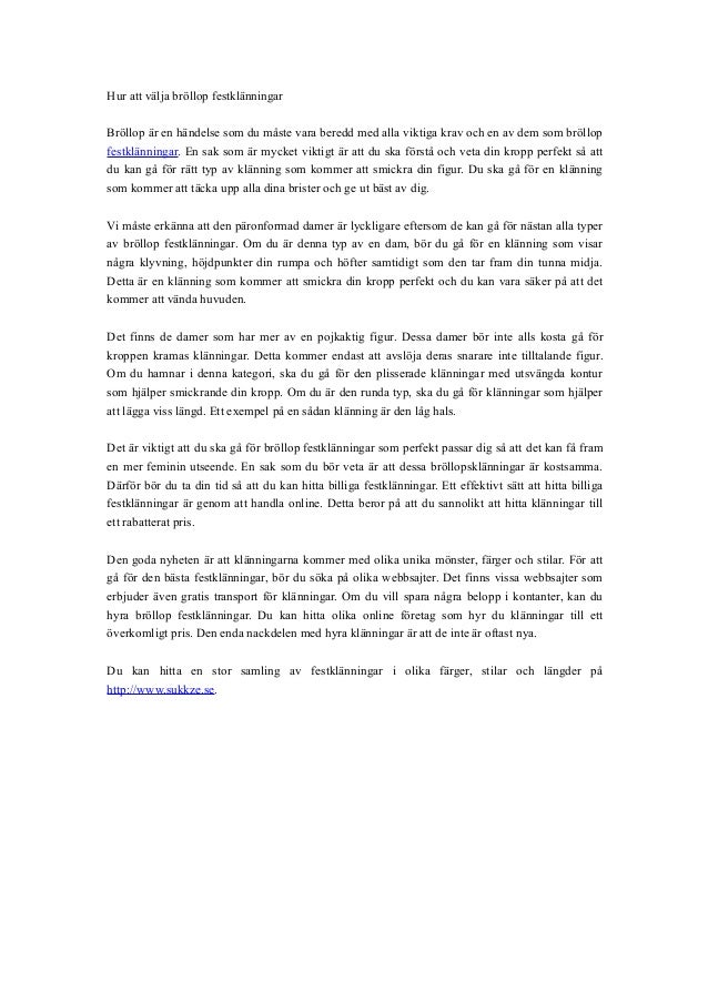 Hur Att Valja Brollop Festklanningar