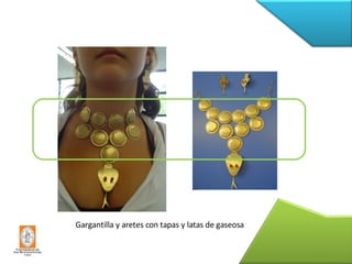 Gargantilla y aretes con tapas y latas de gaseosa  