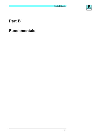 Festo Didactic
                                B


Part B

Fundamentals




                          111
 